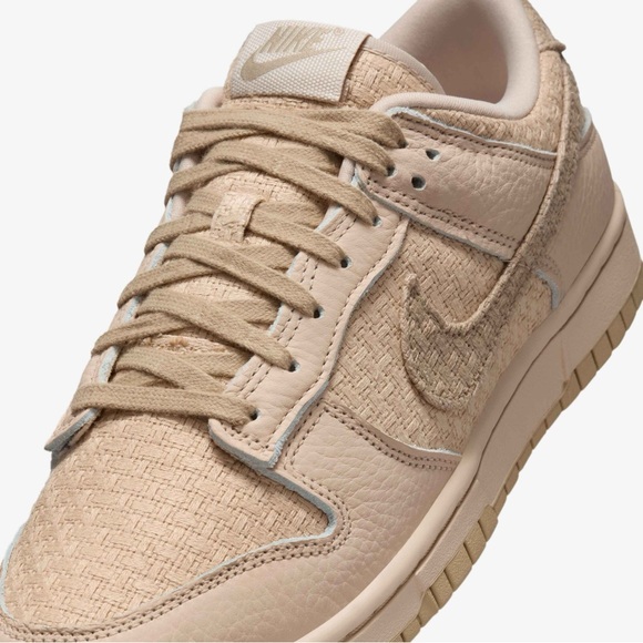 Nike Dunk Low 'Woven Sanddrift' Sneakers Fabric Woven Tan Nike Shoes - Picture 2 of 15